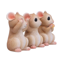 Beeld - Three Wise Mice 9cm (NN)