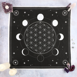 Decoratie Kleed - Moon Phase Crystal Grid