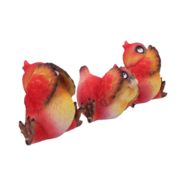 Figurine - Three Wise Birds 9.8cm (NN)