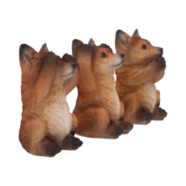 Beeld - Three Wise Foxes 8.5cm (NN)