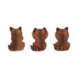 Beeld - Three Wise Foxes 8.5cm (NN)
