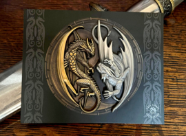 Brooch Pin - Fire & Ice Dragons (AS)