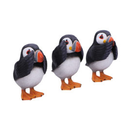 Beeld - Three Wise Puffins 9cm (NN)