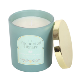 Geurkaars - The Enchanted Library Leather, Patchouli & Amber
