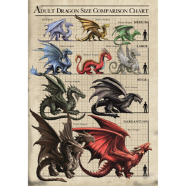 Greeting Card + Envelope - Dragon Size Chart (AS)