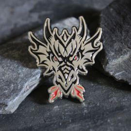 Pin - Tribal Dragon Head Silver (AS)