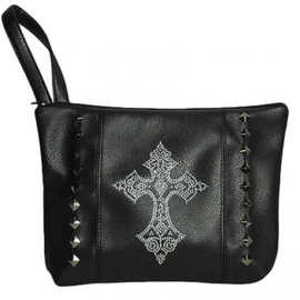 Makeup Bag - Diamante Cross Groot