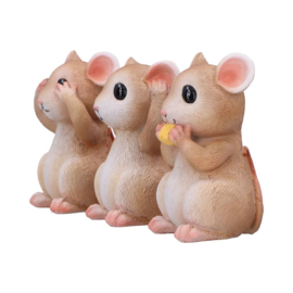 Beeld - Three Wise Mice 9cm (NN)