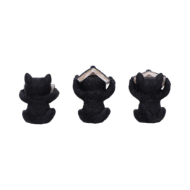 Figurine - Three Wise Spell Cats 8.5cm