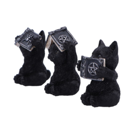 Beeld - Three Wise Spell Cats 8.5cm (NN)
