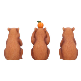 Beeld - Three Wise Capybaras 8.5cm (NN)