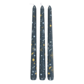 Taper Candle - Starry Night (Set 3)