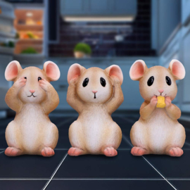 Beeld - Three Wise Mice 9cm (NN)