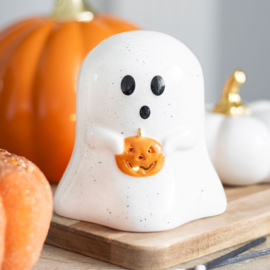 Waxinelichthouder - Ghost with Pumpkin