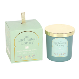 Geurkaars - The Enchanted Library Leather, Patchouli & Amber