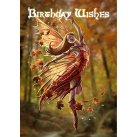 Wenskaart + Envelop - Autumn Fairy (AS) Birthday