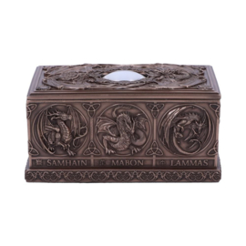 Trinket Box - Dragons of the Sabbats Box Bronze 14.5cm (AS)