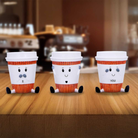 Beeld - Three Wise Coffee Cups 7cm (NN)