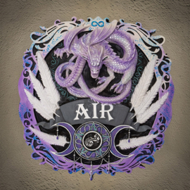 Wall Plaque - Air Oriental Dragon Elemental Magic (AS)