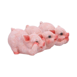 Beeld - Three Wise Playful Pigs 8.4cm (NN)
