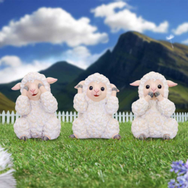 Figurine - Three Wise Sheep 8.5cm (NN)
