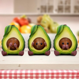 Beeld - Three Wise Avocados 8.5cm (NN)