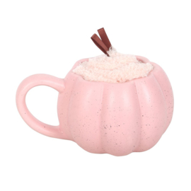 Mug & Socks Sok Set - Pink Pumpkin