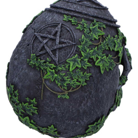 Beeld - Aged Pentagram Skull 18.8cm (NN)