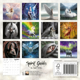 Mini Kalender 2019 - Spirit Guides By Anne Stokes (AS)