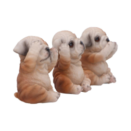 Figurine - Three Wise Bulldogs 7.5cm (NN)