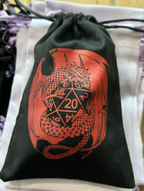 Dice Bag - Dragon Holding D20 (AS)