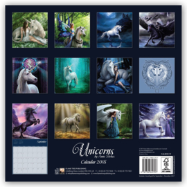 Kalender 2018 - Unicorns by Anne Stokes (AS)