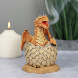 Incense Holder - Yellow Hatching Dragon (AS)