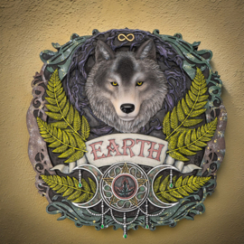 Wall Plaque - Earth Wolf Elemental Magic (AS)