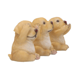 Figurine - Three Wise Golden Labradors 7.5cm (NN)