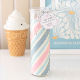 Geurkaars Tube - Candy Stripe Bubblegum