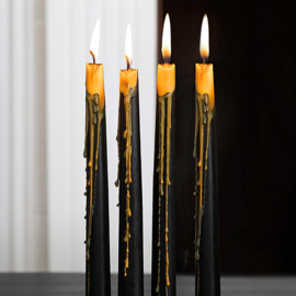 Taper Candle - Vampire Tears Pumkin Guts Orange (Set 4)
