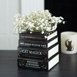 Plantenpot - Black Cat Magick Book Stack*