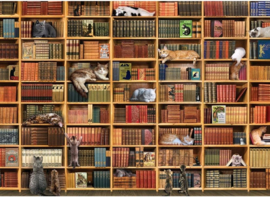 Puzzel 1000 - Library Cat