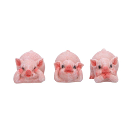 Beeld - Three Wise Playful Pigs 8.4cm (NN)