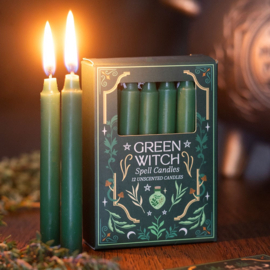 Spell Candles - Green Witch (Set 12)