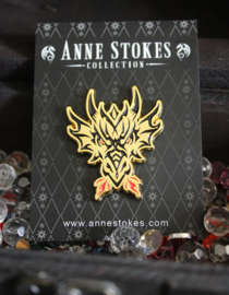 Pin - Tribal Dragon Head Gold (AS)