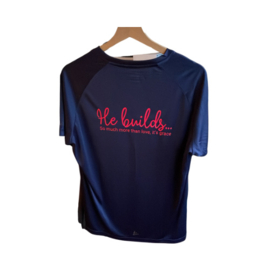 Speciale Edition | Run- /Trainingsshirt | Navy/Neon Roze