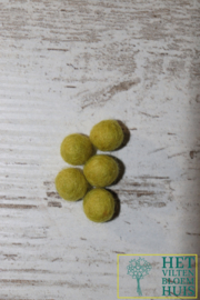 Viltenballetjes per 5 Appelgroen (10mm)