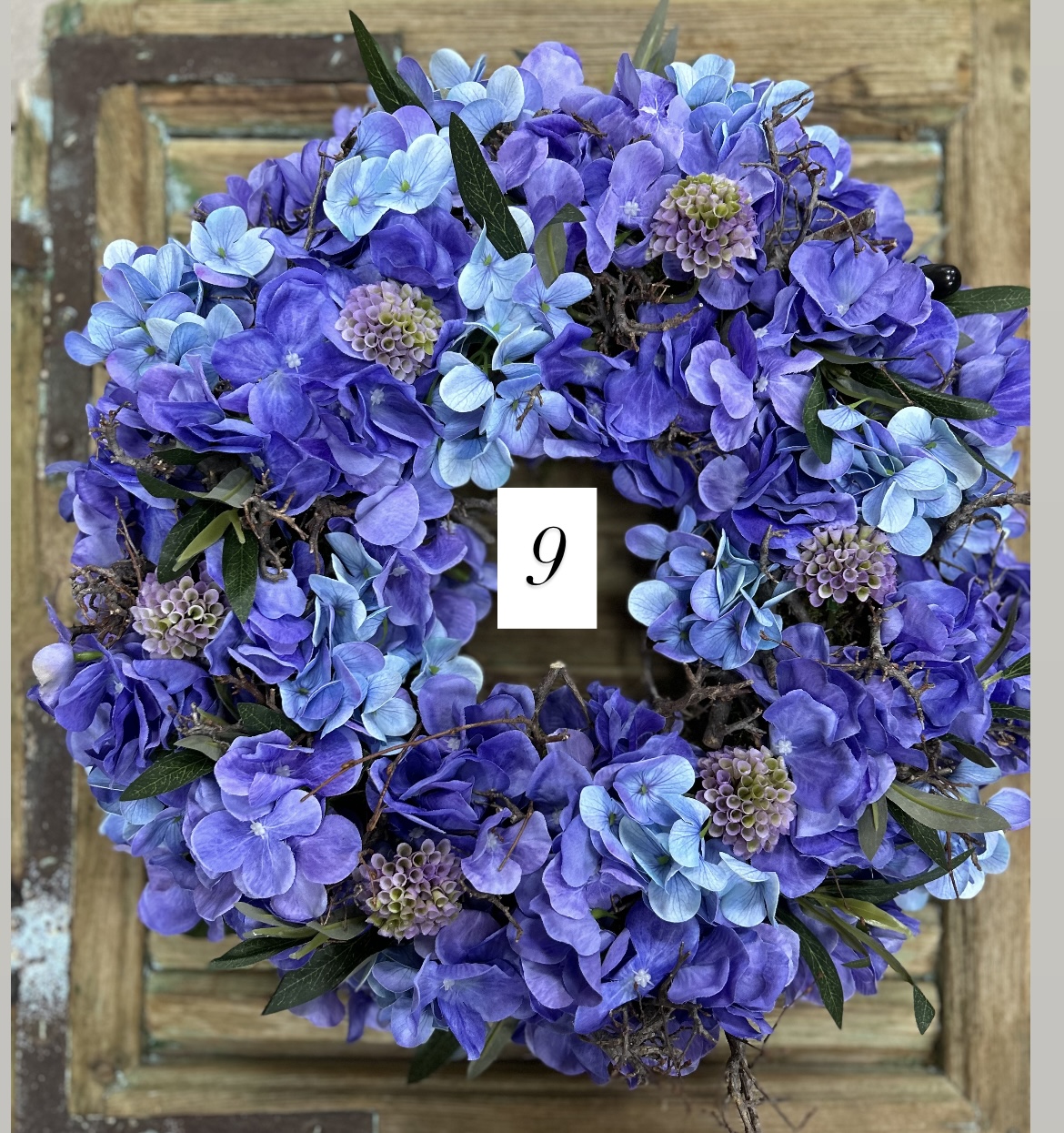 woensdagmiddag  6 augustus Hortensia krans ZIJDE