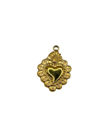 Bedel stainless steel decorative heart Goud