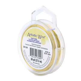 Artistic Wire 26 Ga 0,41mm  tarnish resistant brass 27,4meter