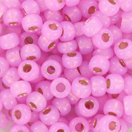 Miyuki 6-644 silverlined dyed pink ab