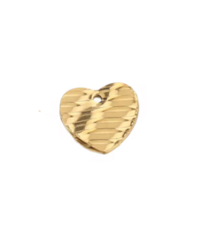 Bedel hart stainless steel goud  13,5mm