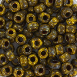 Miyuki 6-4519 opaque picasso dark yellow